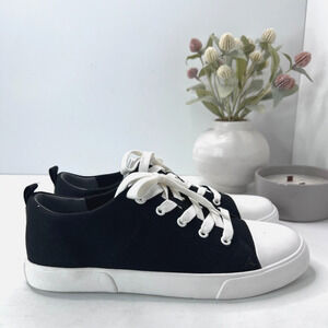 Vionic Upside Lace Up Canvas Sneaker Black/White Shoes Women's 11 Tried On
